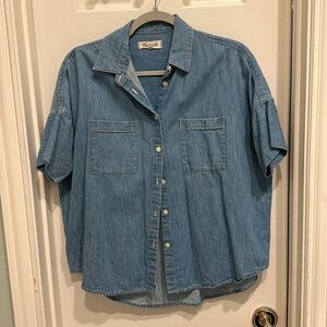 Madewell Indigo Chambray Courier Shirt Size S